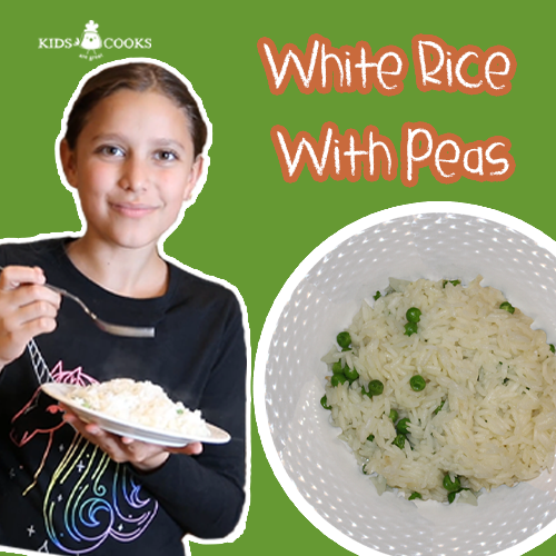 white rice with peas