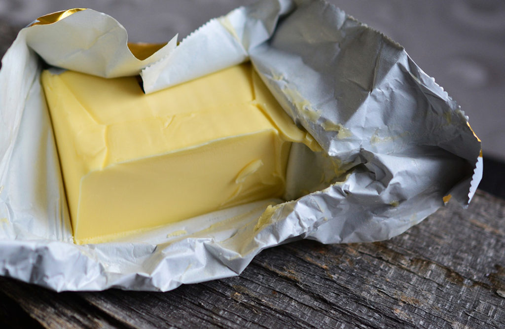 A Stick of butter in its wrapper - Kids Are Great Cooks