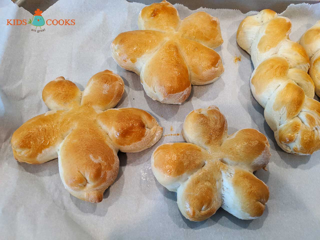 Homemade Bread in Star Shapes