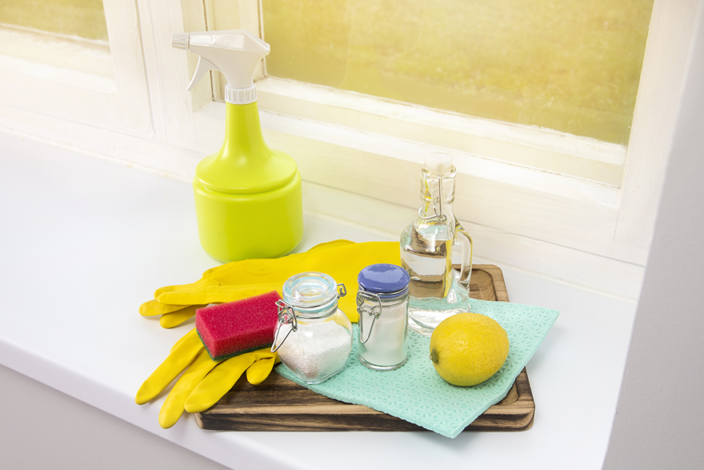 Vinegar, lemon and baking soda can make natural cleaners